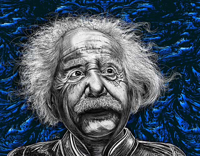 Albert Einstein Illustration by Doug LaRue