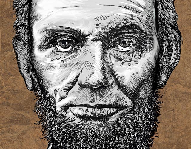 Abraham Lincoln Illustration by Doug LaRue